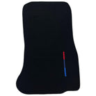 Black Floor Mats For BMW M6 F06 Gran Coupe With 3 Color Stripes Tailored Set Perfect Fit - AutoWin