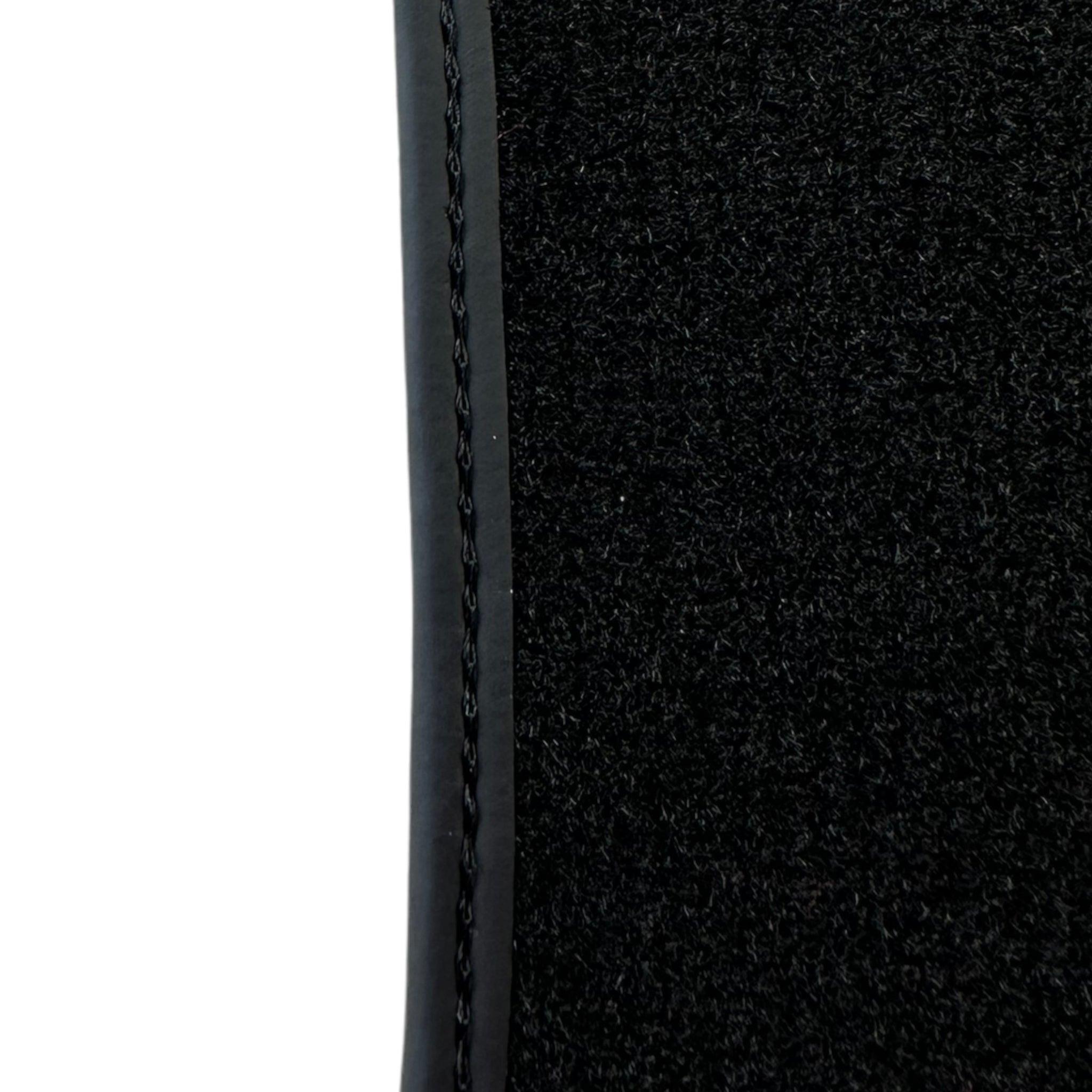 Black Floor Mats For BMW M6 F06 Gran Coupe With 3 Color Stripes Tailored Set Perfect Fit - AutoWin