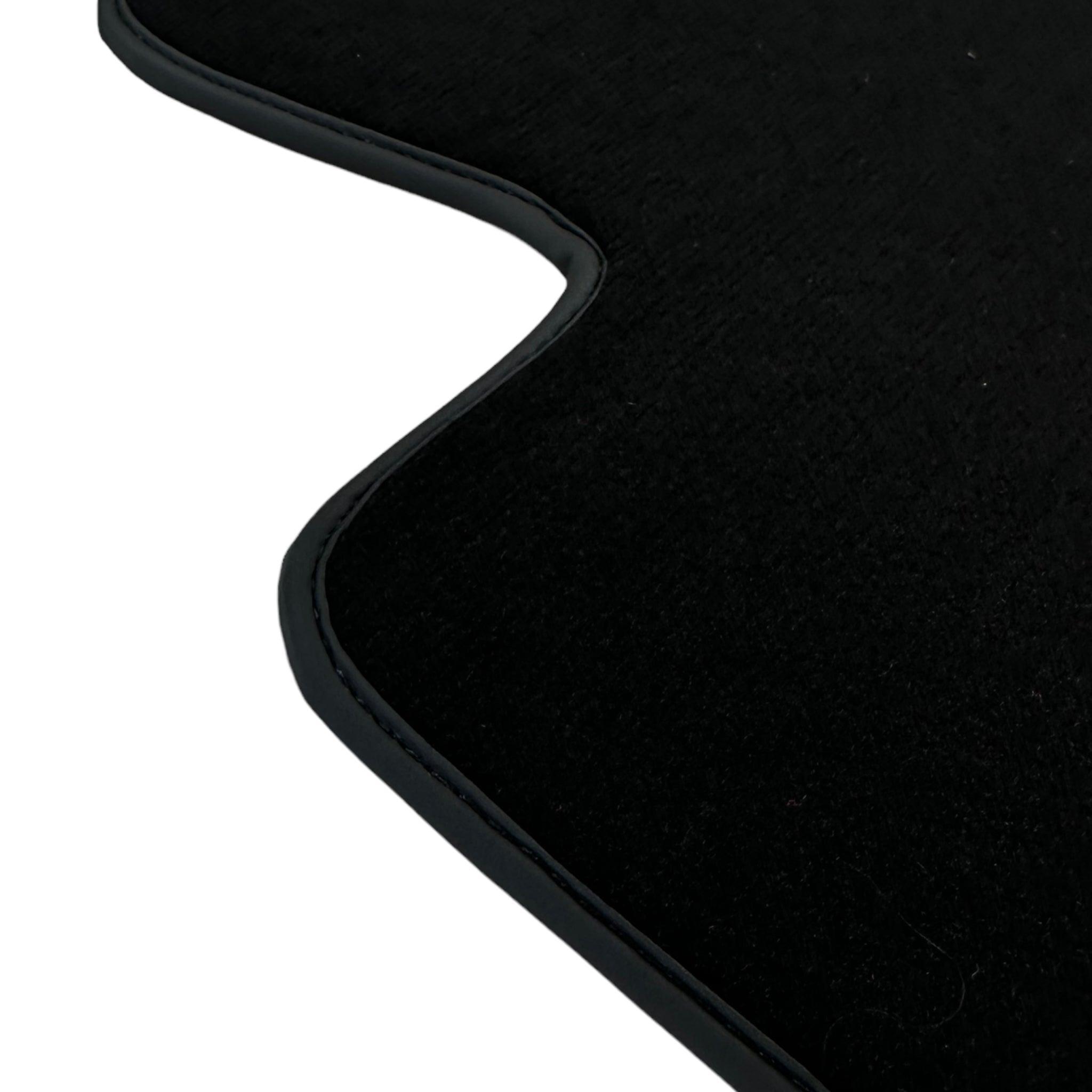 Black Floor Mats For BMW M6 F06 Gran Coupe With 3 Color Stripes Tailored Set Perfect Fit - AutoWin