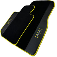 Black Floor Mats for BMW iX (2022-2024) | Fighter Jet Edition | Yellow Trim - AutoWin