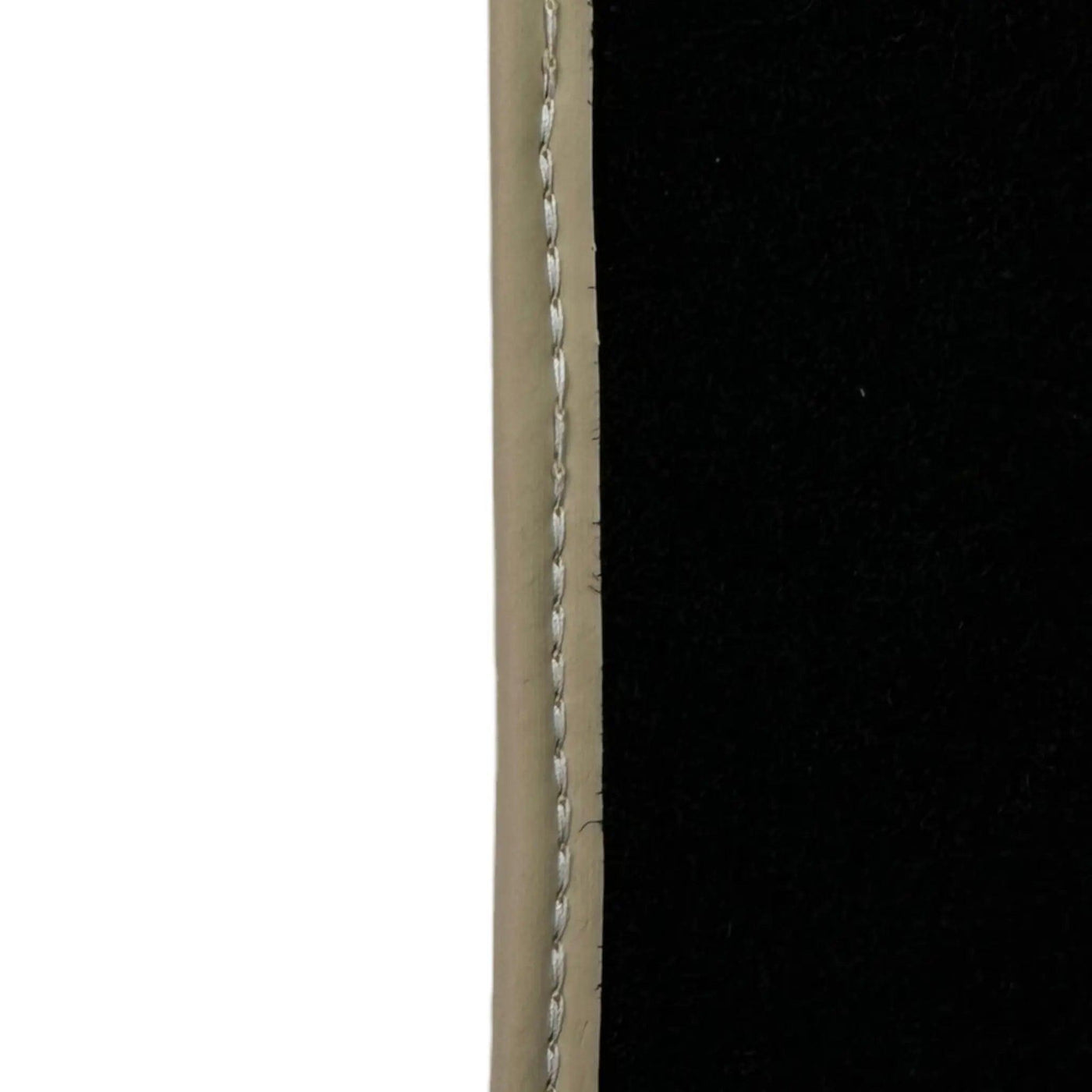 Black Floor Mats For Chevrolet Corvette C7 Convertible (2014-2019) with Beige Trim - AutoWin