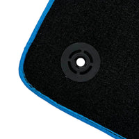 Black Floor Mats For Chevrolet Corvette C8 (2020-2024) with Blue Trim - AutoWin