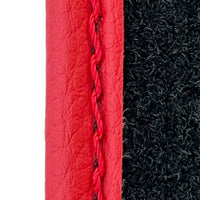 Black Floor Mats for Ferrari 296 GTB (2022-2027) with Carbon Fiber | Red Trim