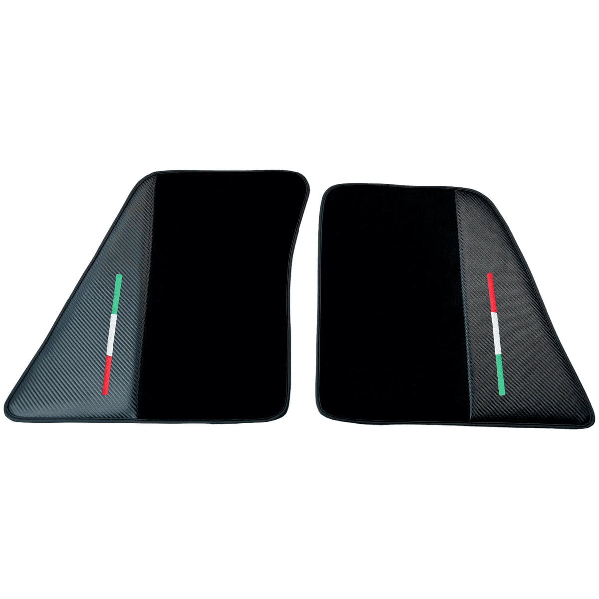 Black Floor Mats for Ferrari 296 GTB (2022-2027) with Carbon Fiber