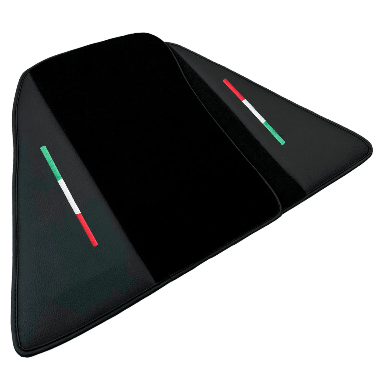 Black Floor Mats for Ferrari 296 GTB (2022-2027) with Leather - AutoWin