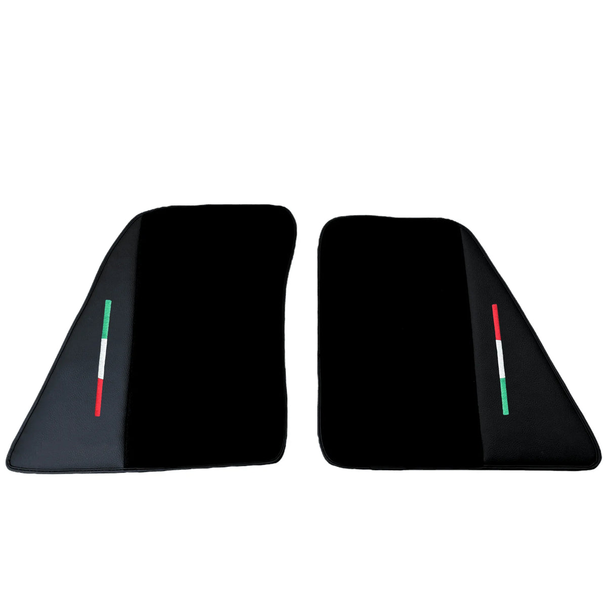 Black Floor Mats for Ferrari 296 GTB (2022-2027) with Leather - AutoWin