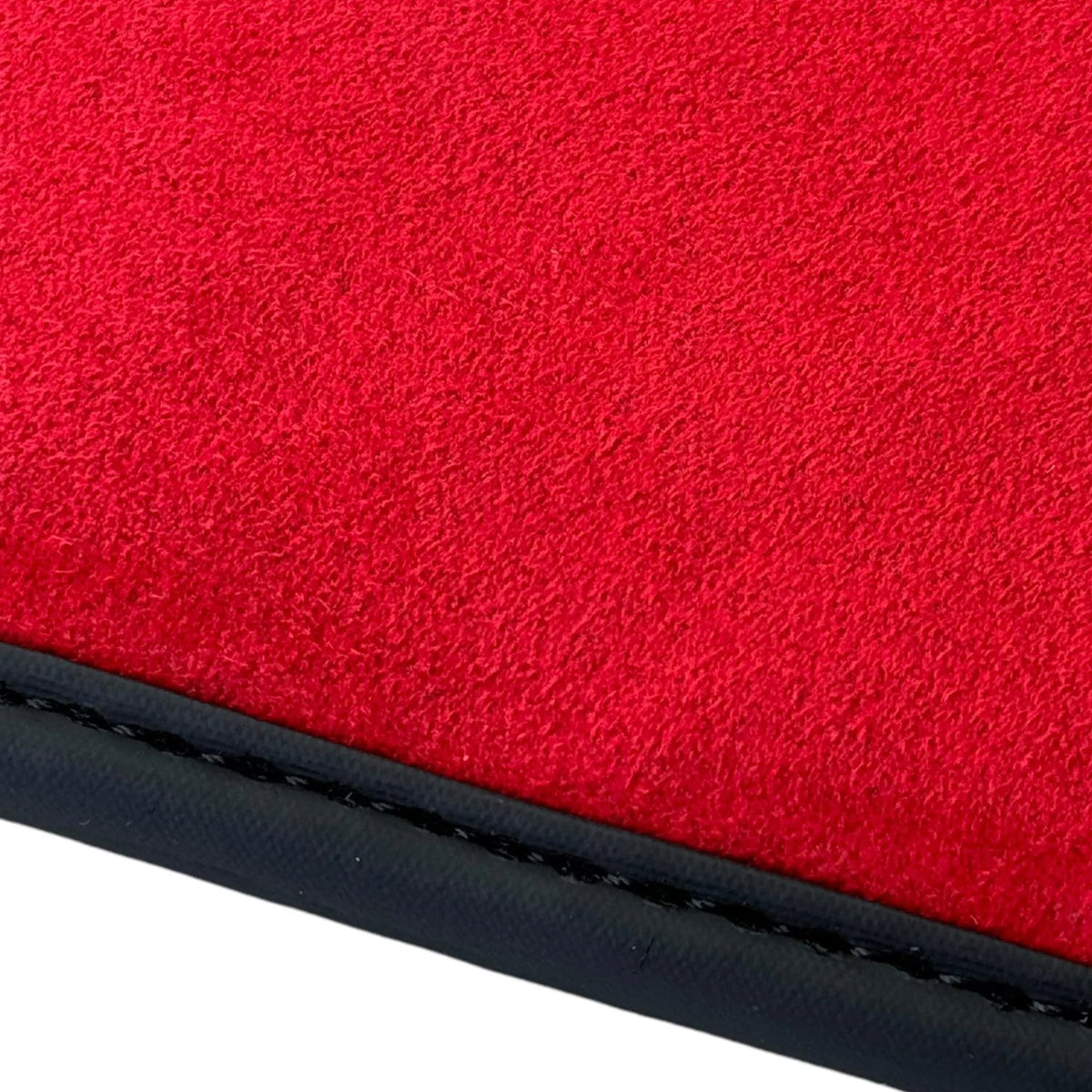 Black Floor Mats for Ferrari 296 GTB (2022-2027) with Red Alcantara Leather