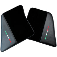 Black Floor Mats for Ferrari 296 GTS (2022-2027) with Carbon Fiber - AutoWin