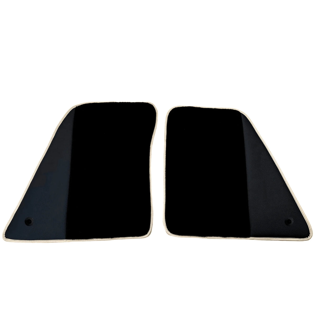 Black Floor Mats for Ferrari 296 GTS (2022-2027) with Leather | Beige Trim - AutoWin