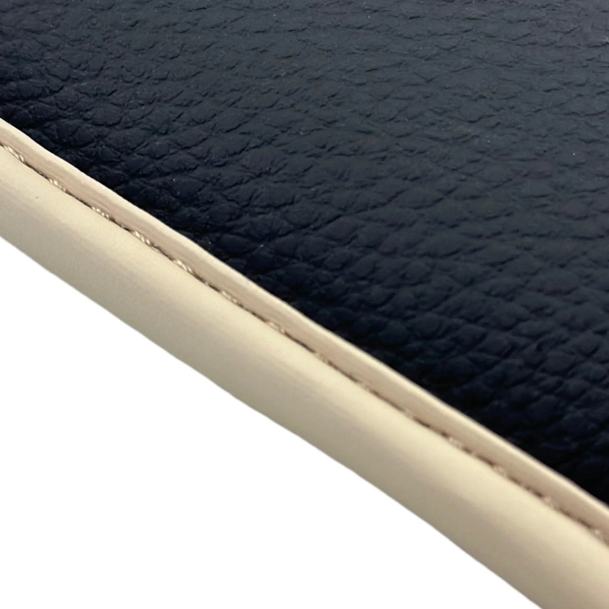 Black Floor Mats for Ferrari 296 GTS (2022-2027) with Leather | Beige Trim - AutoWin