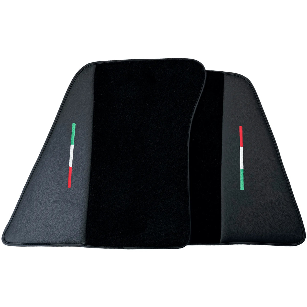 Black Floor Mats for Ferrari 296 GTS (2022-2027) with Leather - AutoWin