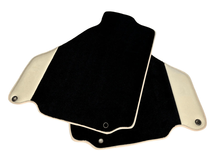 Black Floor Mats For Ferrari 360 Modena 1999-2005 With Beige Leather - AutoWin