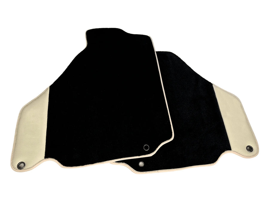 Black Floor Mats For Ferrari 360 Modena 1999-2005 With Beige Leather - AutoWin