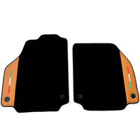 Black Floor Mats for Ferrari 458 GT2 (2012-2015) with Beige Nappa Leather | Italian Edition