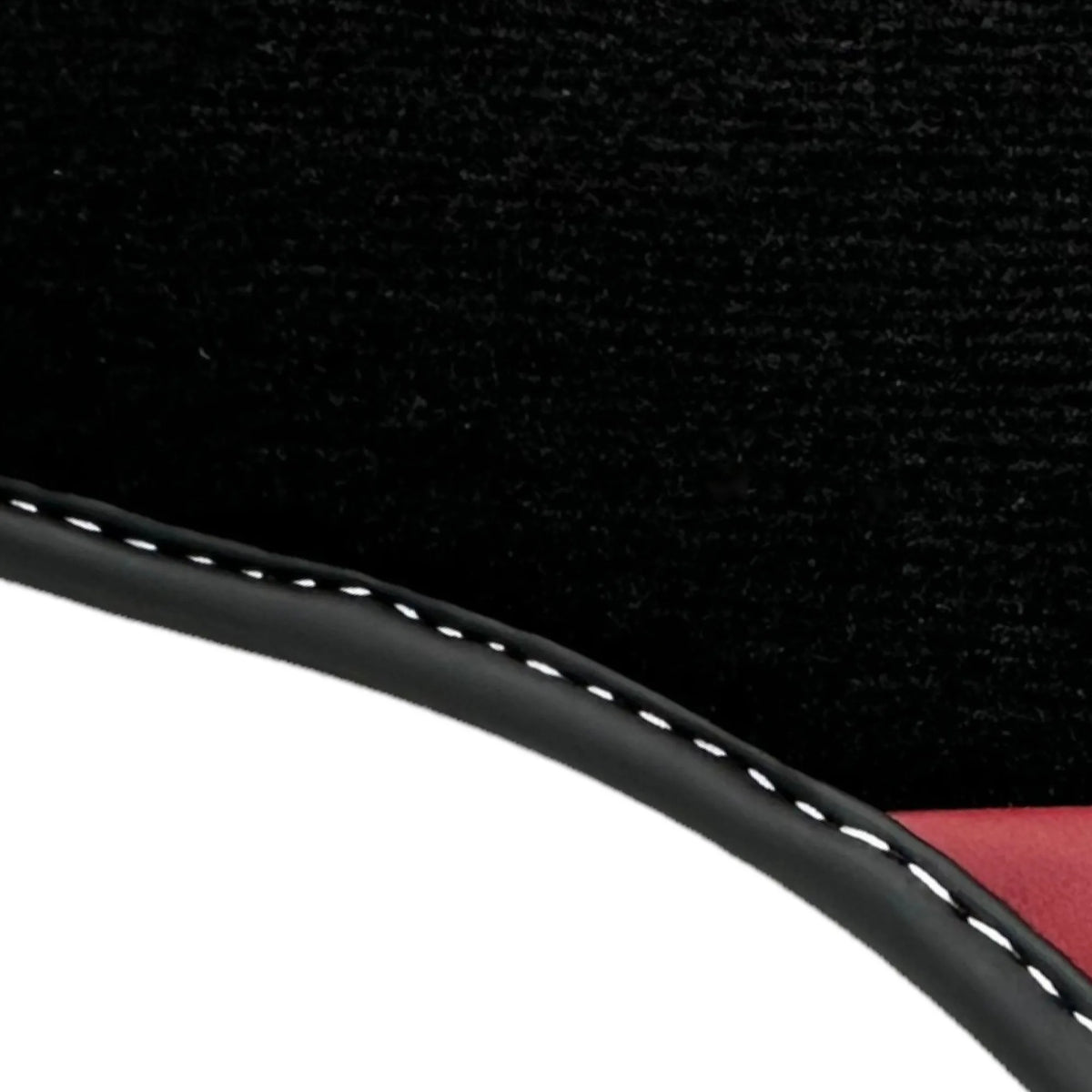 Black Floor Mats for Ferrari 458 GT2 (2012-2015) with Bordeaux Nappa Leather | Italian Edition