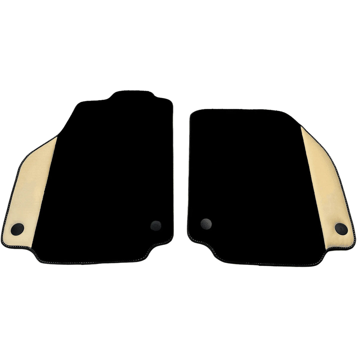 Black Floor Mats for Ferrari 458 GT2 (2012-2015) with Crema Nappa Leather