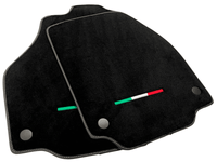 Black Floor Mats For Ferrari 458 Gt2 2012-2015 Yellow Sewing - AutoWin