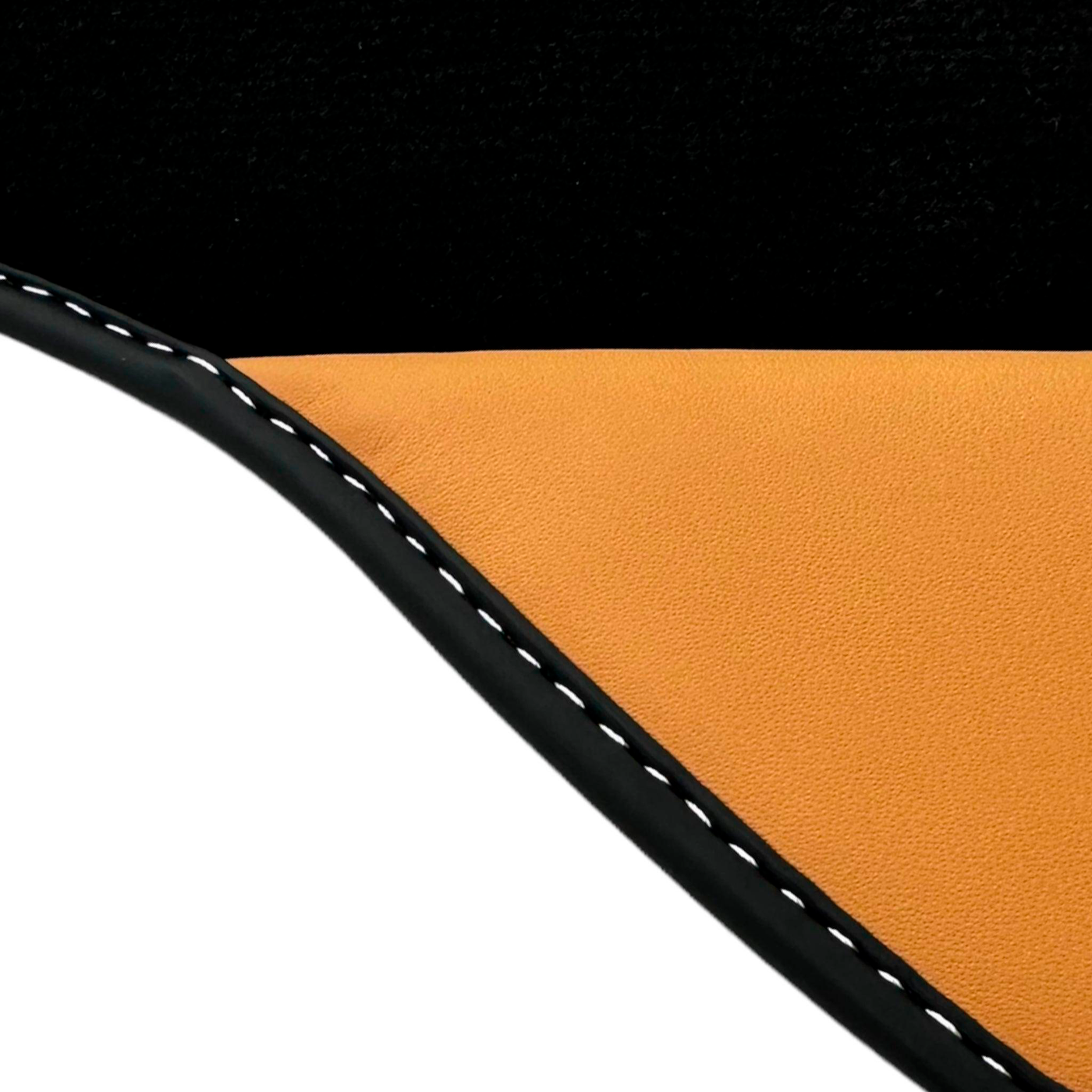 Black Floor Mats for Ferrari 458 Speciale (2012-2015) with Beige Nappa Leather | Italian Edition