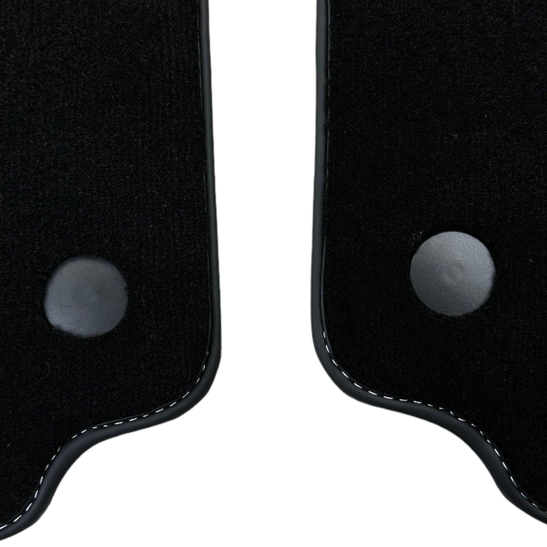 Black Floor Mats for Ferrari 458 Spider (2012-2015) with Crema Nappa Leather | Italian Edition - AutoWin