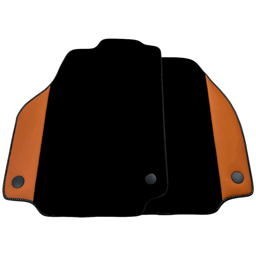 Black Floor Mats for Ferrari 458 Italia (2009-2015) with Cuoio Nappa Leather - AutoWin