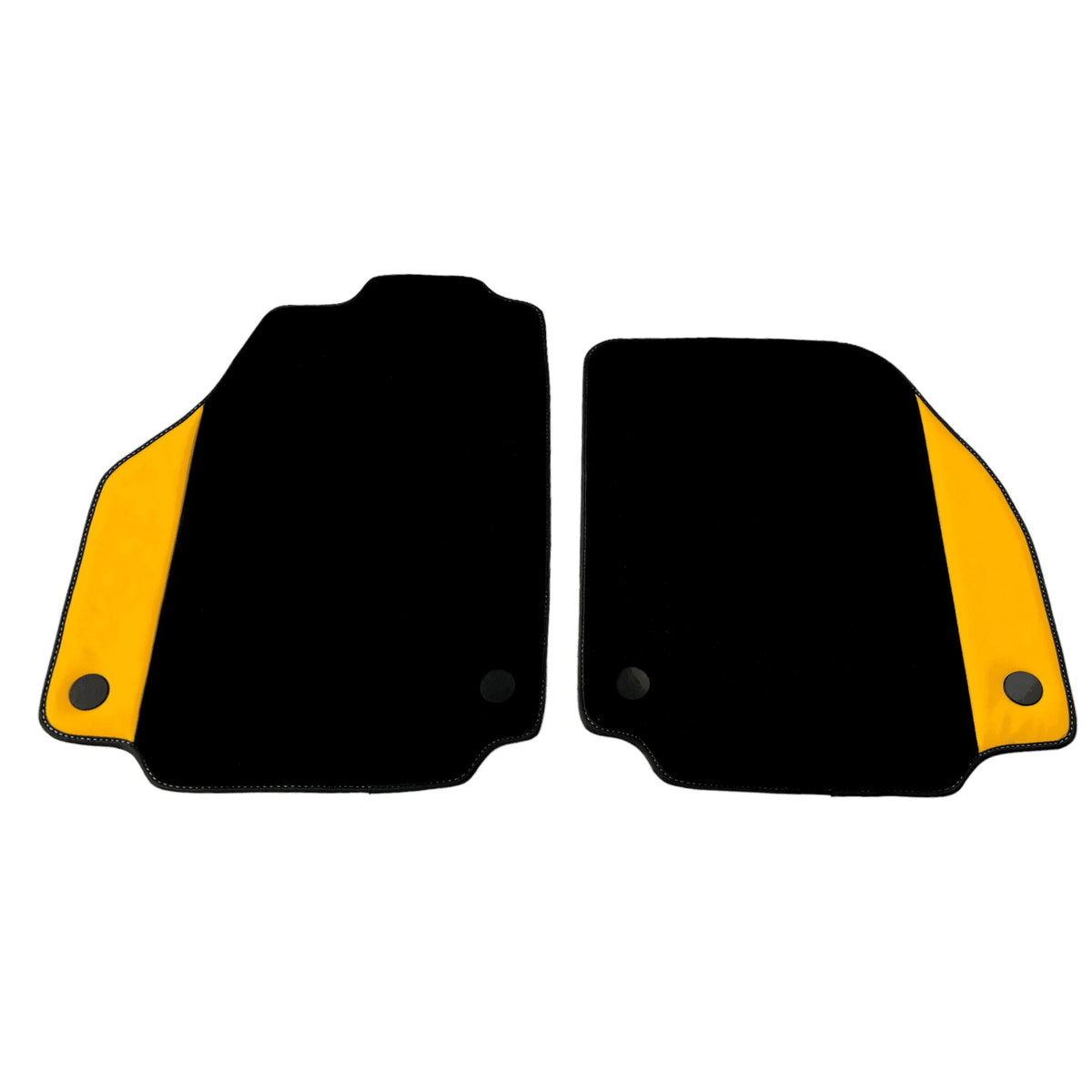 Black Floor Mats for Ferrari 458 Spider (2012-2015) with Yellow Leather