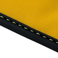 Black Floor Mats for Ferrari 458 Spider (2012-2015) with Yellow Leather