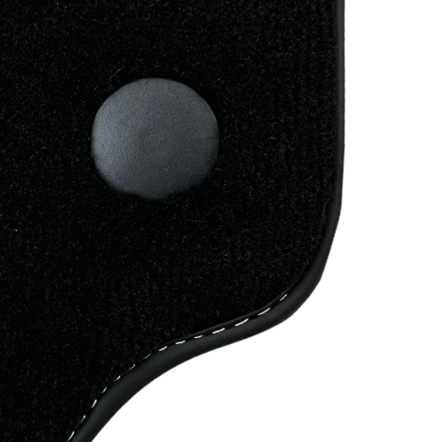 Black Floor Mats for Ferrari 488 Pista Spider (2019-2021) with Crema Nappa Leather - AutoWin