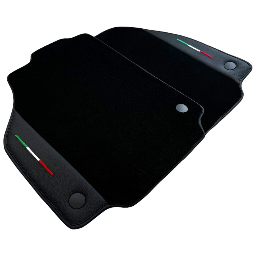 Black Floor Mats for Ferrari 488 GTB (2016-2022) with Leather