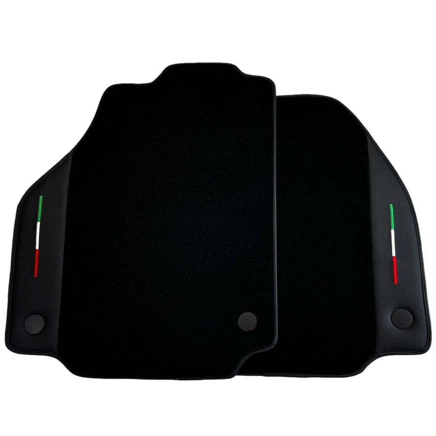 Black Floor Mats for Ferrari 488 GTB (2016-2022) with Leather
