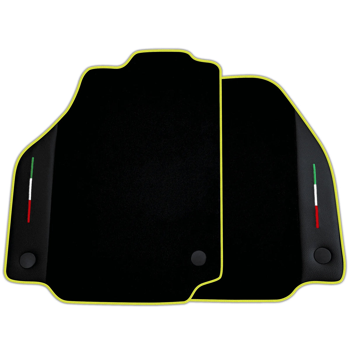 Black Floor Mats for Ferrari 488 GTB (2016-2022) with Leather | Various Trim Colors