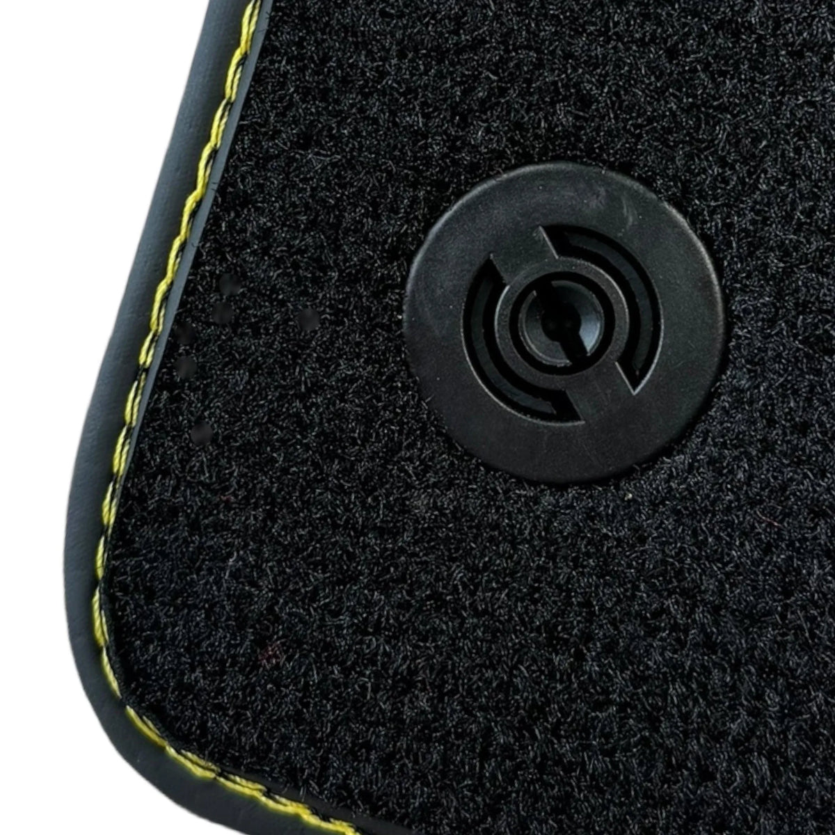 Black Floor Mats for Ferrari 488 GTB (2016-2022) with Yellow Leather | Italian Edition