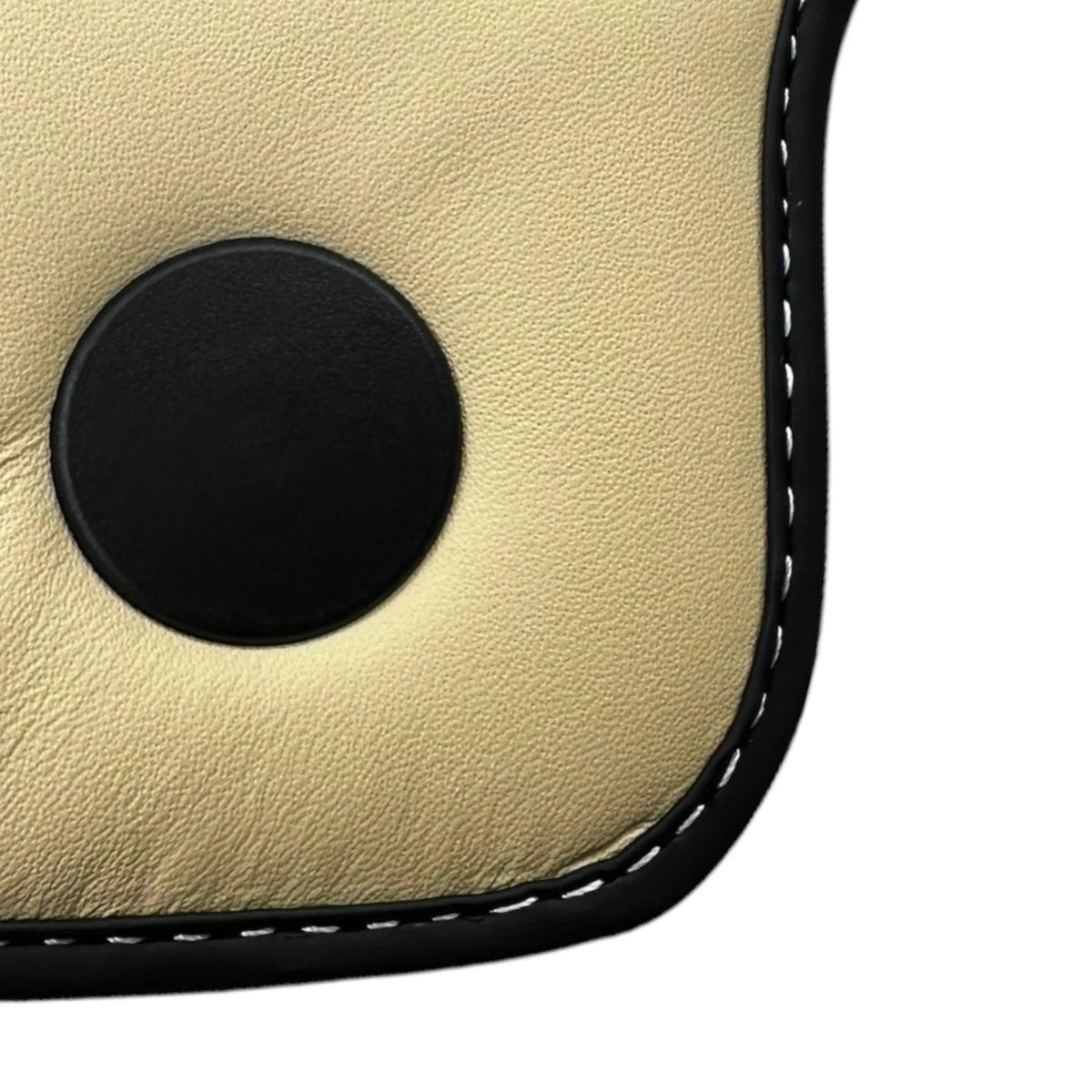 Black Floor Mats for Ferrari 488 Spider (2016-2022) with Crema Nappa Leather