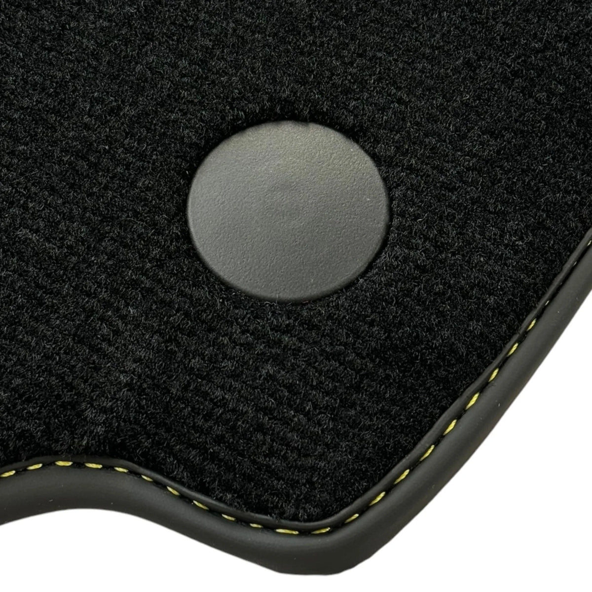 Black Floor Mats for Ferrari 488 Spider (2016-2022) with Yellow Leather