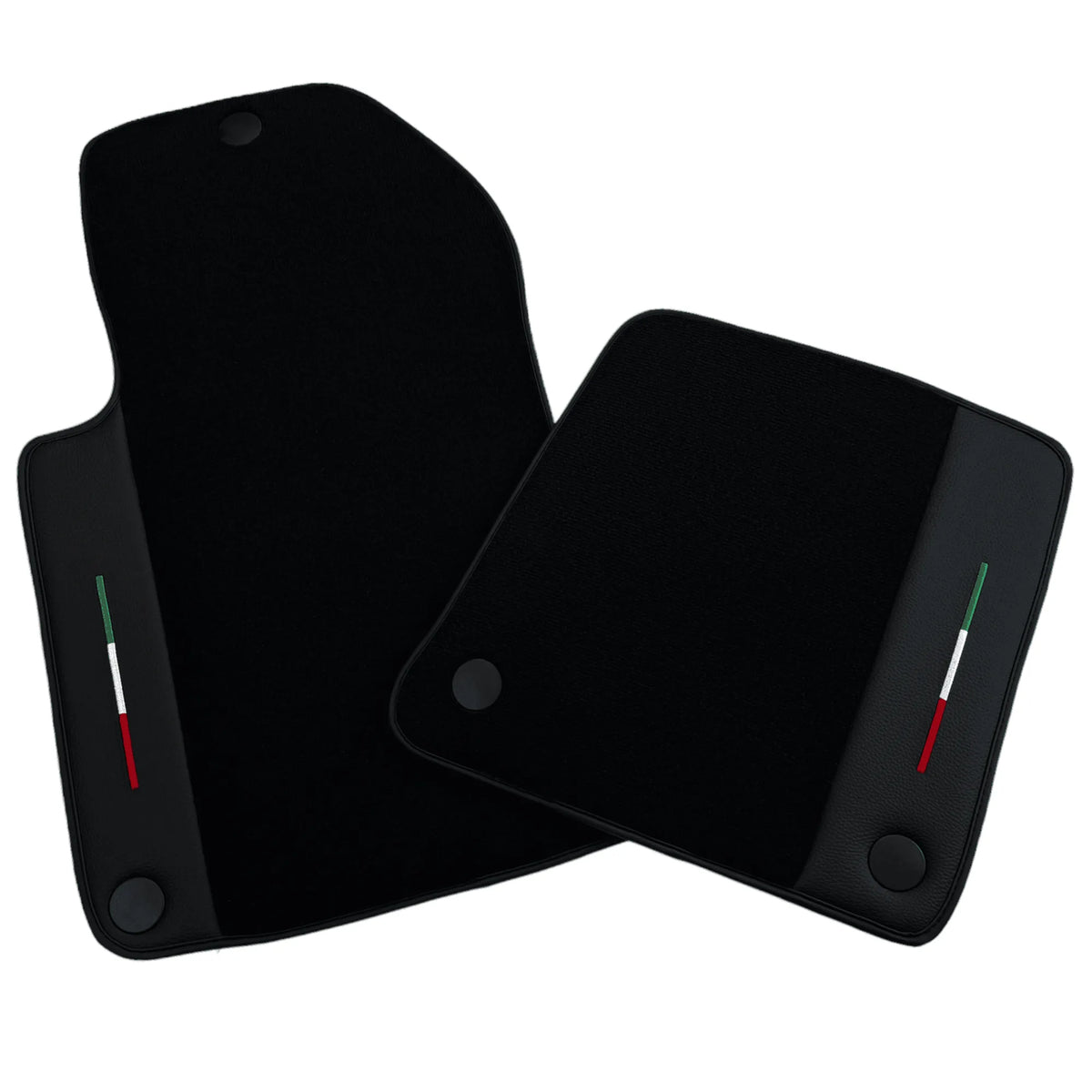 Black Floor Mats For Ferrari 599 Coupe 2006-2012 Italian Edition with Leather