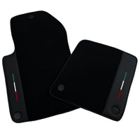 Black Floor Mats For Ferrari 599 Coupe 2006-2012 Italian Edition with Leather