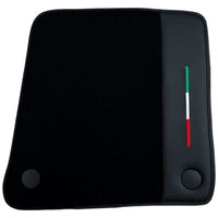 Black Floor Mats For Ferrari 599 Coupe 2006-2012 Italian Edition with Leather