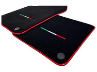 Black Floor Mats For Ferrari 599 Coupe 2006-2012 With Red Trim - AutoWin