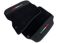 Black Floor Mats For Ferrari 812 Superfast (2018-2023) With Alcantara Leather Yellow Edition