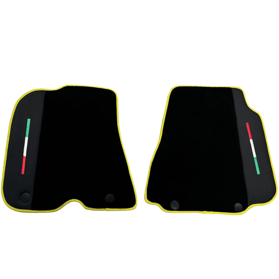Black Floor Mats for Ferrari 812 Superfast (2018-2023) with Leather