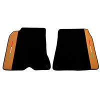 Black Floor Mats for Ferrari California T (2015-2018) with Beige Nappa Leather - AutoWin