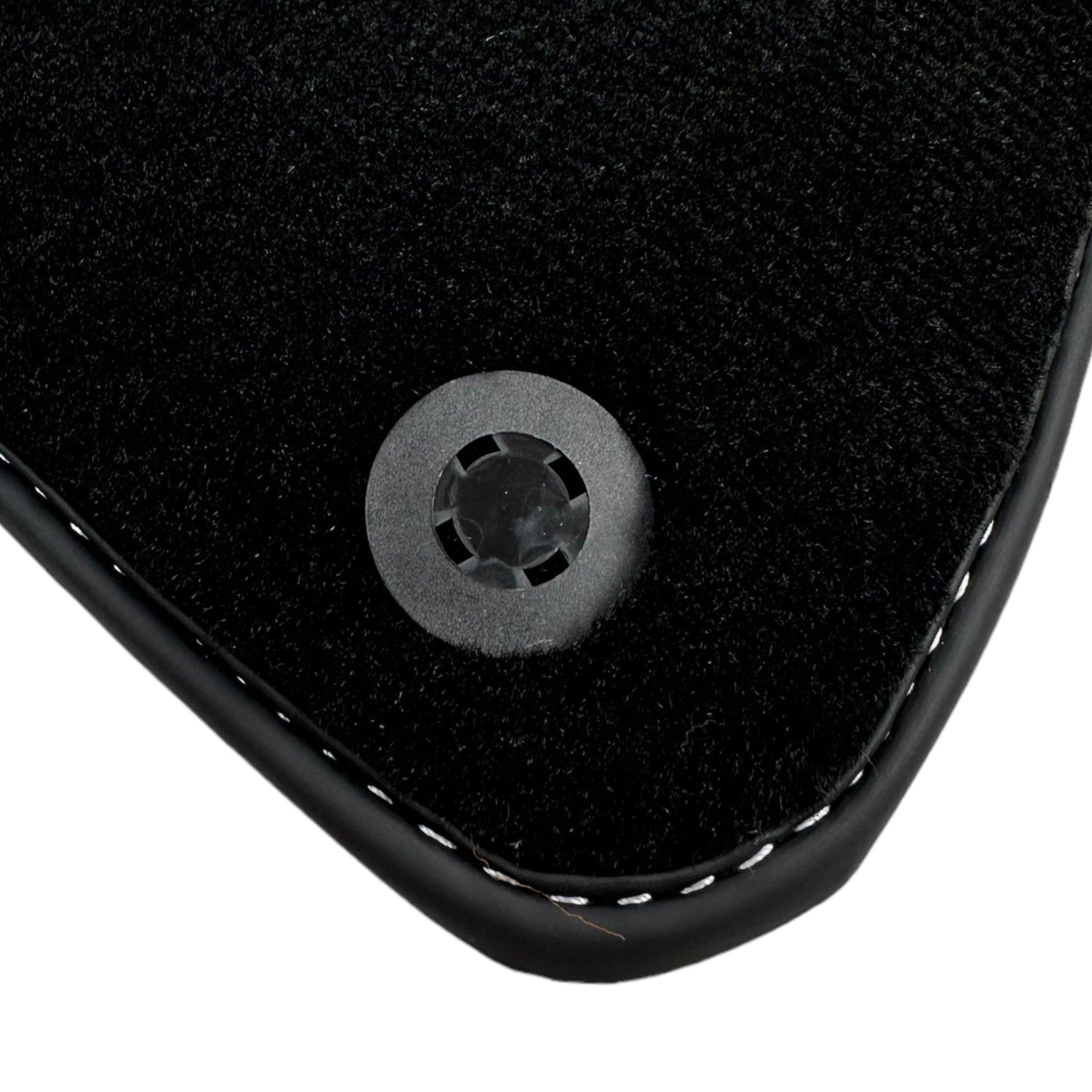 Black Floor Mats for Ferrari California T (2015–2018) Crema Nappa Leather - AutoWin