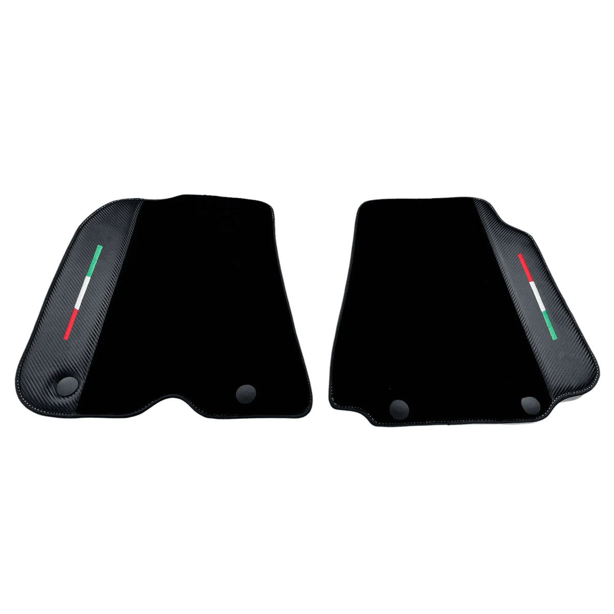 Black Floor Mats for Ferrari F12 Berlinetta (2012-2022) with Carbon Leather - AutoWin