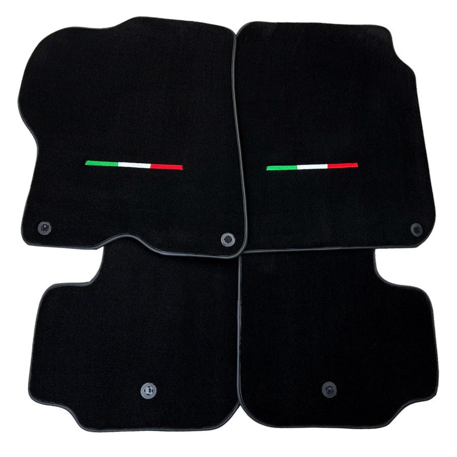Black Floor Mats For Ferrari GTC4 Lusso (2016-2023) Italian Edition - AutoWin