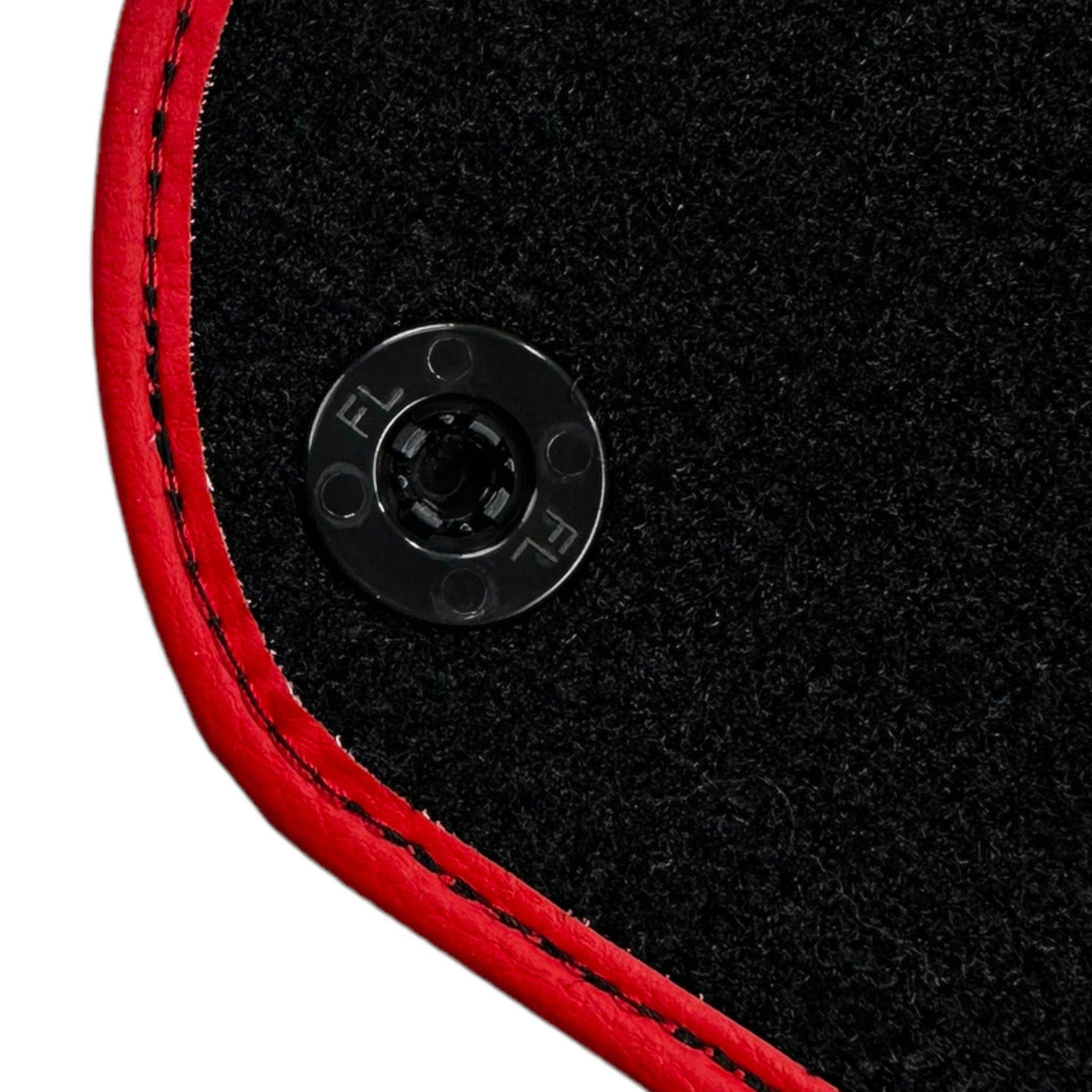Black Floor Mats For Ferrari GTC4 Lusso (2016-2023) Italian Edition with Red Trim - AutoWin