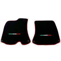 Black Floor Mats for Ferrari Portofino (2018-2023) Italian Edition with Red Trim