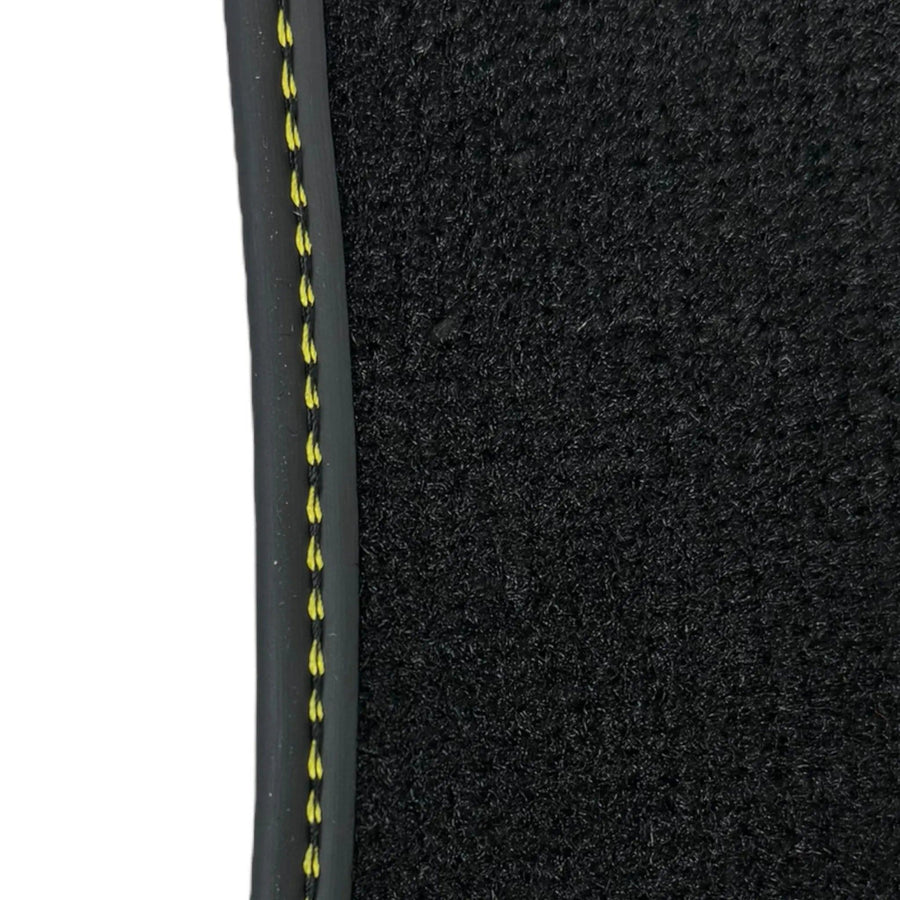 Black Floor Mats for Ferrari Portofino (2018-2023) with Leather - AutoWin