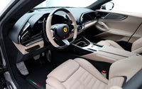 Black Floor Mats for Ferrari Purosangue with Leather and Black Trim | Italian Edition