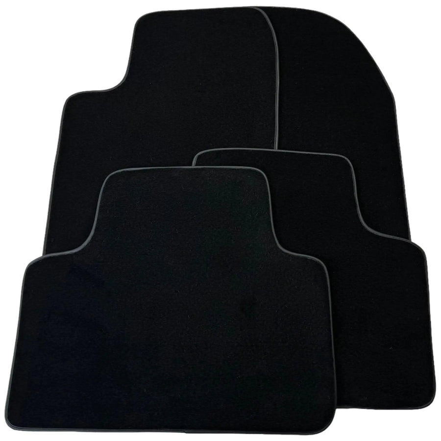 Black Floor Mats for Jeep Wrangler JK (2007-2018) 5 Doors Double Fixation - AutoWin