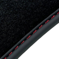 Black Floor Mats for Lamborghini Urus with Red Nappa Leather - AutoWin