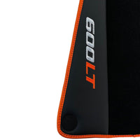 Black Floor Mats for McLaren 600 LT (2018-2020) With Alcantara Leather - AutoWin